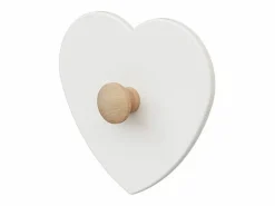 Hot Colgador para abrigos infantiles Corazón ESSENTIEL madera - /Haya Cruda - 16 x 4,5 x 15 cm Perchero