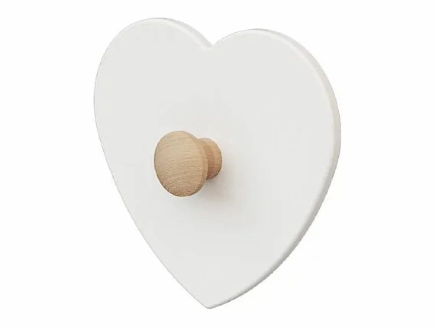 Hot Colgador para abrigos infantiles Corazón ESSENTIEL madera - /Haya Cruda - 16 x 4,5 x 15 cm Perchero
