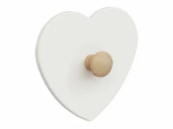 Hot Colgador para abrigos infantiles Corazón ESSENTIEL madera - /Haya Cruda - 16 x 4,5 x 15 cm Perchero
