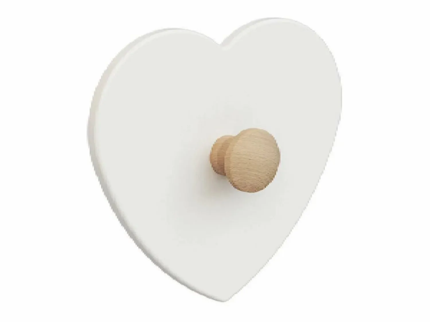 Hot Colgador para abrigos infantiles Corazón ESSENTIEL madera - /Haya Cruda - 16 x 4,5 x 15 cm Perchero