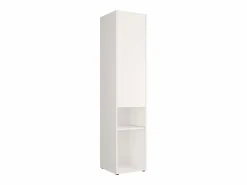 New Vente-unique columna de almacenamiento para cama abatible con estante 1 puerta 2 huecos - MOVELINO Blanco