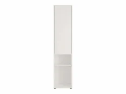 New Vente-unique columna de almacenamiento para cama abatible con estante 1 puerta 2 huecos - MOVELINO Blanco