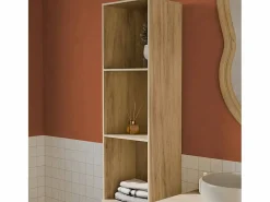 Sweeek Columna de almacenamiento para cuarto de baño natural