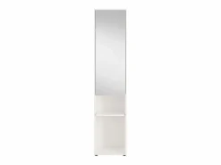 Vente-unique columna de almacenamiento para cama abatible con espejo huecos y armario - MOVELINO
