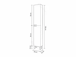 duehome Columna de baño con 2 puertas Koncept