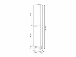 duehome Columna de baño con 2 puertas Koncept