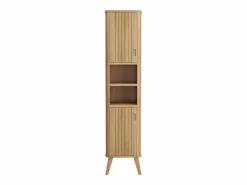 Clearance Columna de baño de pie de teca clara con estantes - Alt.180 cm - WAMENA Columna De Baño
