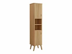 Clearance Columna de baño de pie de teca clara con estantes - Alt.180 cm - WAMENA Columna De Baño