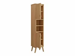 Clearance Columna de baño de pie de teca clara con estantes - Alt.180 cm - WAMENA Columna De Baño