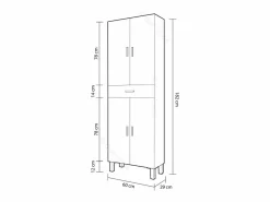 Hot Columna de baño Dolce Blanco Brillo Columna De Baño