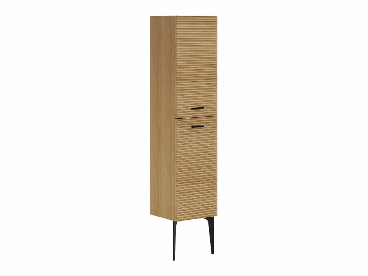 Hot Columna de baño estriada con patas - Natural claro - H140 cm - SARONE Columna De Baño