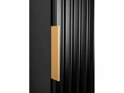 Discount Columna de baño estriada FLOW 136 cm negra Negro