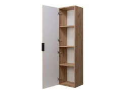 Discount Columna de baño estriada FLOW 136 cm roble craft dorado Columna De Baño