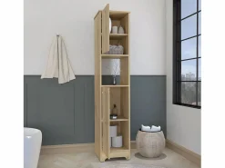 TuHome Columna de baño Ibis en Melamina con 2 puertas y 1 estante , 172.21 cm X 36.32 cm X 40.64 cm ,