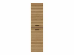 Vente-unique Columna de baño suspendida estriada - Natural claro - H140 cm - SARONE Color natural claro