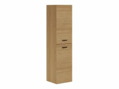 Vente-unique Columna de baño suspendida estriada - Natural claro - H140 cm - SARONE Color natural claro