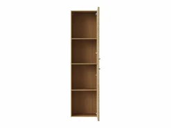 Vente-unique Columna de baño suspendida estriada - Natural claro - H140 cm - SARONE Color natural claro