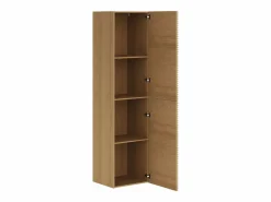 Vente-unique Columna de baño suspendida estriada - Natural claro - H140 cm - SARONE Color natural claro