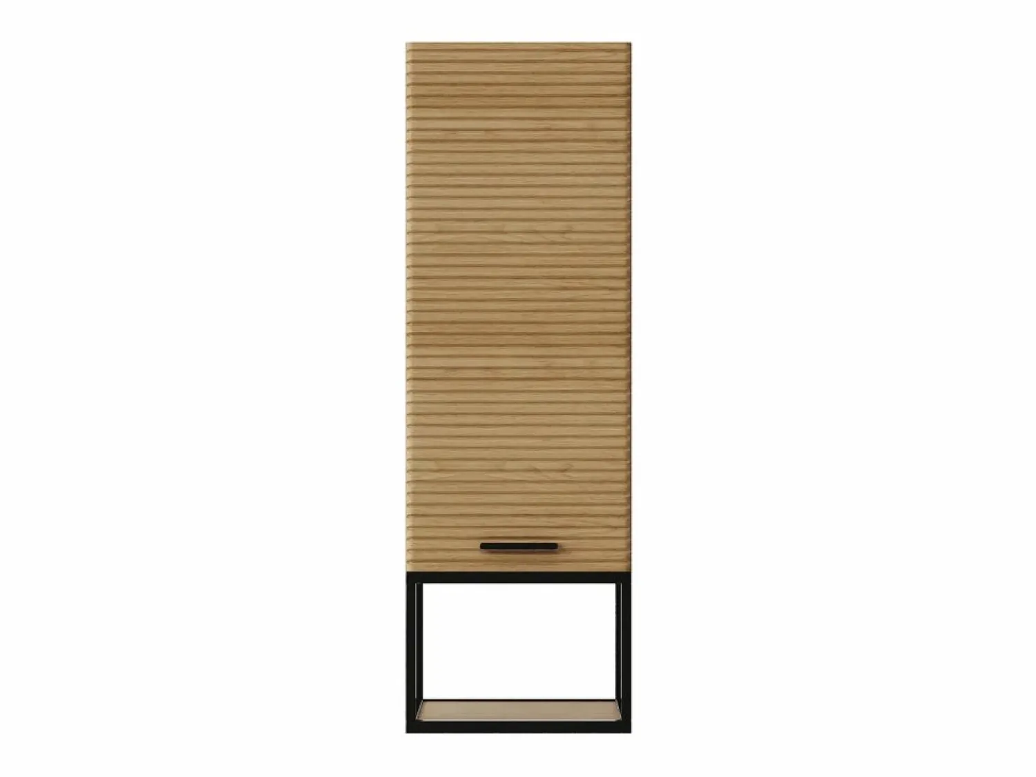 Sale Columna de baño suspendida estriada con hueco - Natural claro - H104 cm - SARONE Columna De Baño