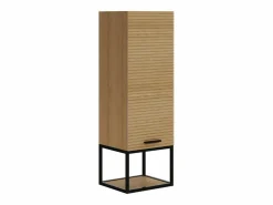Sale Columna de baño suspendida estriada con hueco - Natural claro - H104 cm - SARONE Columna De Baño