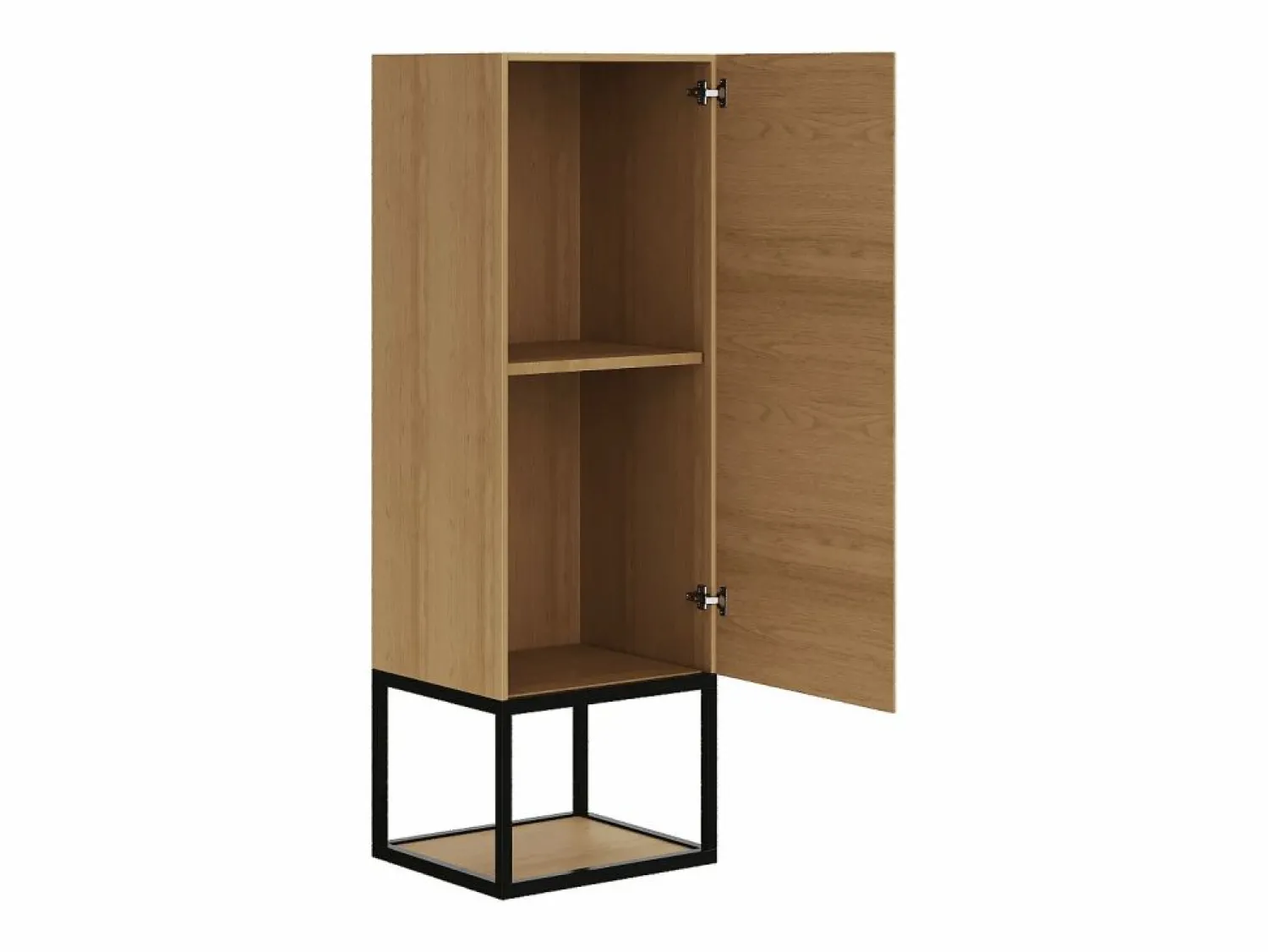 Sale Columna de baño suspendida estriada con hueco - Natural claro - H104 cm - SARONE Columna De Baño