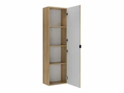 New Vente-unique Columna de baño suspendida, natural claro, 3 estantes, FILOR Color natural claro