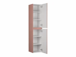 Vente-unique Columna de baño suspendida estriada rosa - Al160 cm - SATARA Rosa palo