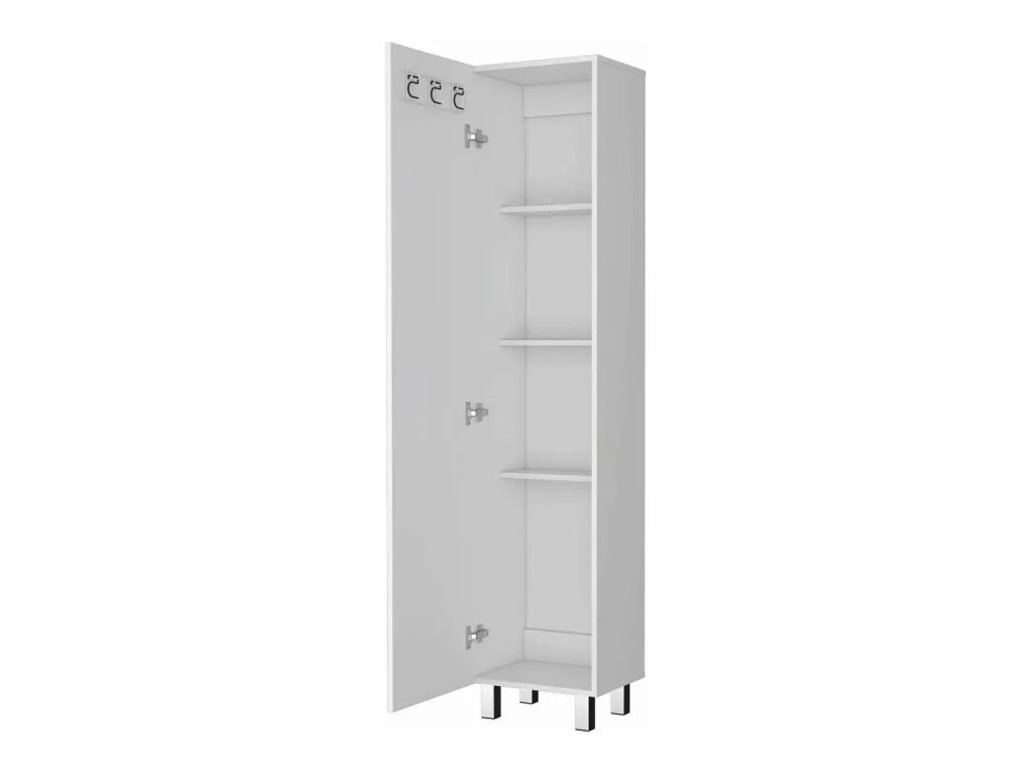 TuHome Columna de baño Vintro en melamina con 4 estantes y 1 puerta , , 180 cm X 40 cm X 31.3 cm