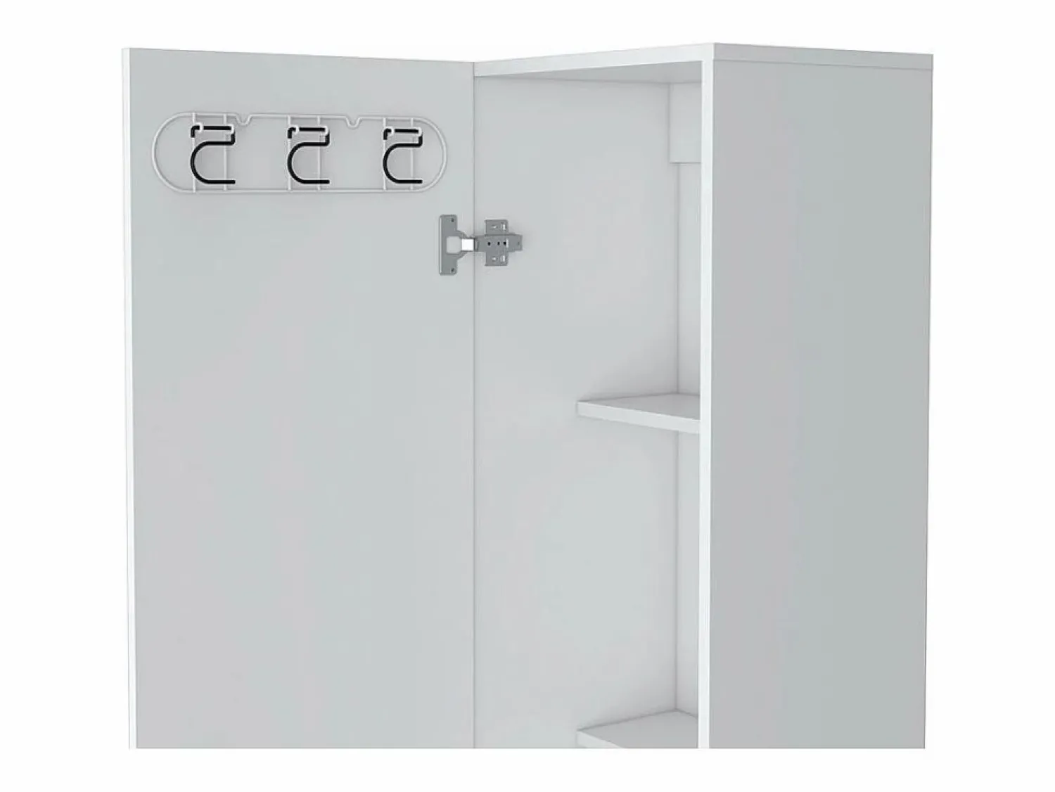 TuHome Columna de baño Vintro en melamina con 4 estantes y 1 puerta , , 180 cm X 40 cm X 31.3 cm