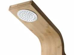 Shower & Design Columna de ducha con hidromasaje TISSIA, panel de bambú