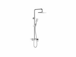 Sale Shower & Design Columna de ducha de aluminio - Níquel cepillado - H126 x L40 x P35,5 cm - JIZEO Plateado