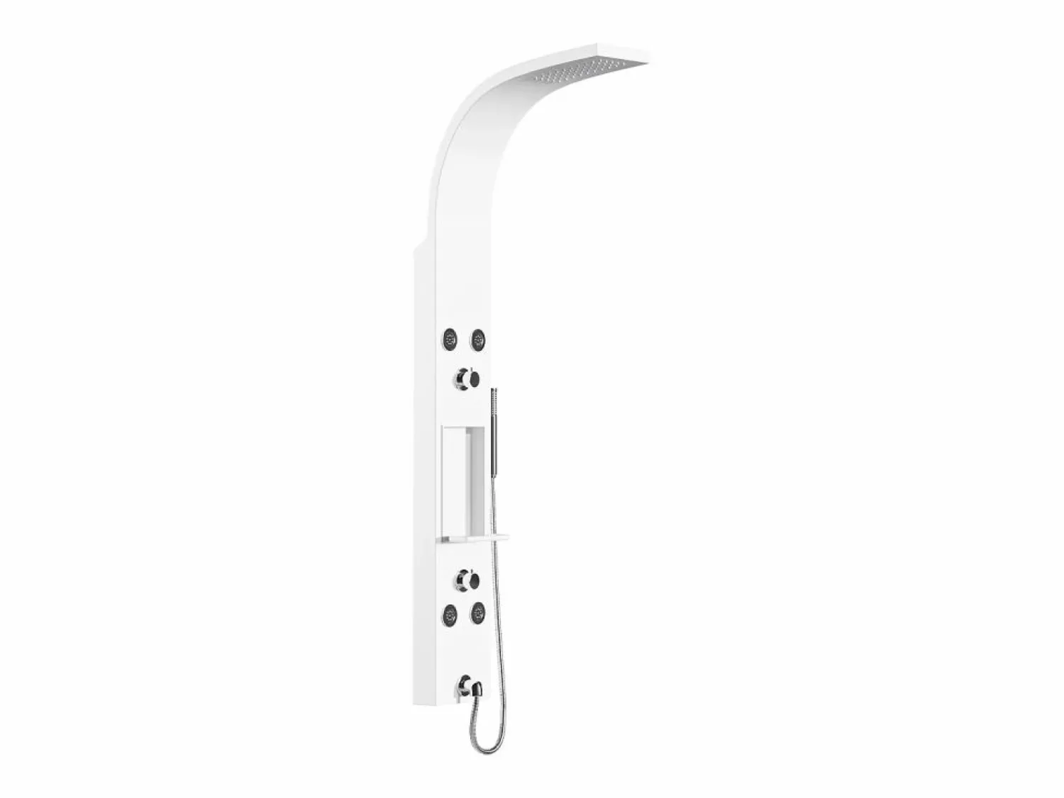 Shower & Design Columna de ducha hidromasaje - Blanca - 20 x 140 cm - ROANA