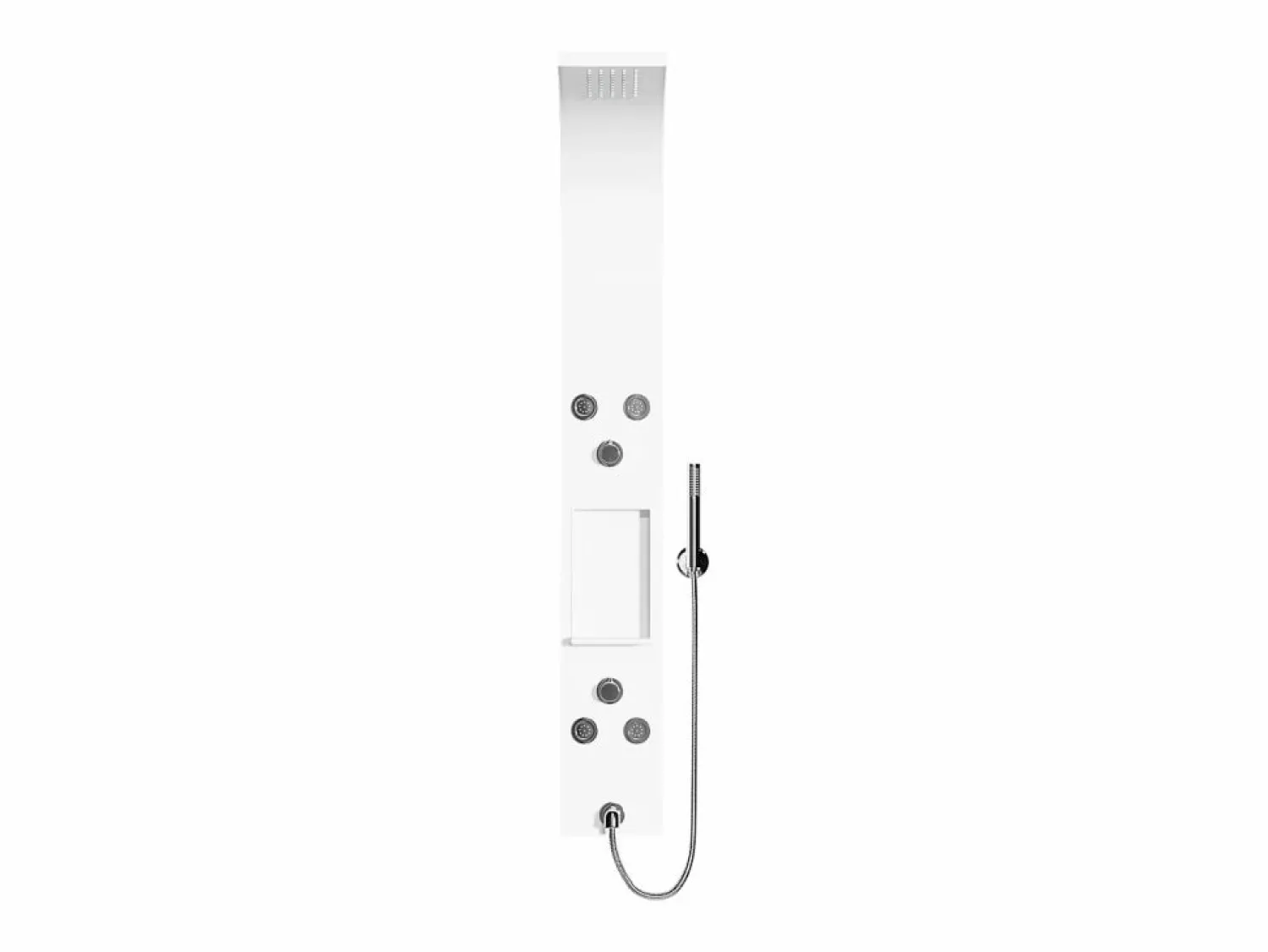 Shower & Design Columna de ducha hidromasaje - Blanca - 20 x 140 cm - ROANA