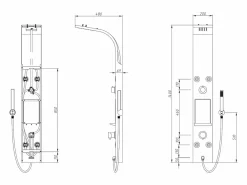 Shower & Design Columna de ducha hidromasaje - Blanca - 20 x 140 cm - ROANA