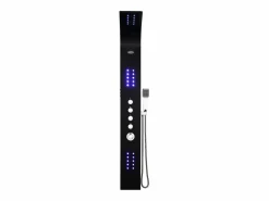 Outlet Columna de ducha hidromasaje negra con leds FELICITA Columna De Ducha