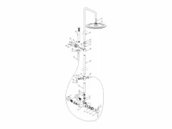 Discount Columna de ducha monomando MORA Ø 25cm Cromado Columna De Ducha