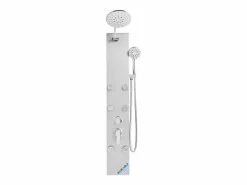 Columna de Ducha SucceBuy, con Cabezal de Ducha Efecto Lluvia, Sistema de Panel de Ducha Mural de Alta Presión de Acero Inoxidable Cepillado de 124 cm