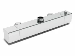 Aica Columna de Ducha Termostática Cromado, Alcachofa Cuadrada y Ducha Superior Grande