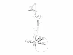 Valaz Columna de ducha termostática NILA mate 30 cm x 30 cm