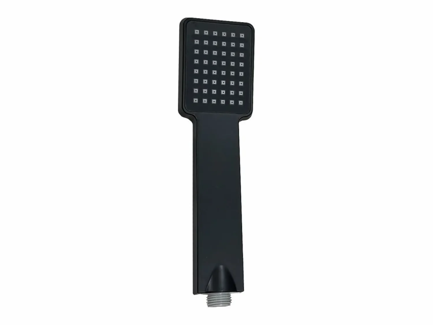 Aica Columna de Ducha Termostática - Mate, Alcachofa Cuadrada+Raciador Superior Grande 20cmx20cm Negro