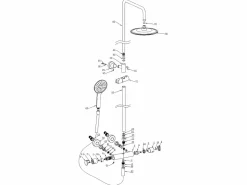 Valaz Columna de ducha termostática BOSSA mate Ø 20 cm