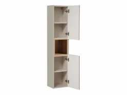 Hot Petits-Meubles Columna de pared 2 puertas 1 compartimiento Manoa Cachemira y madera Beige