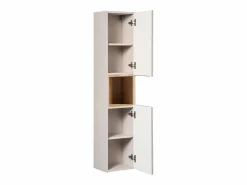 Best Petits-Meubles Columna de pared 2 puertas 1 compartimiento Riva Cachemira y Madera Beige