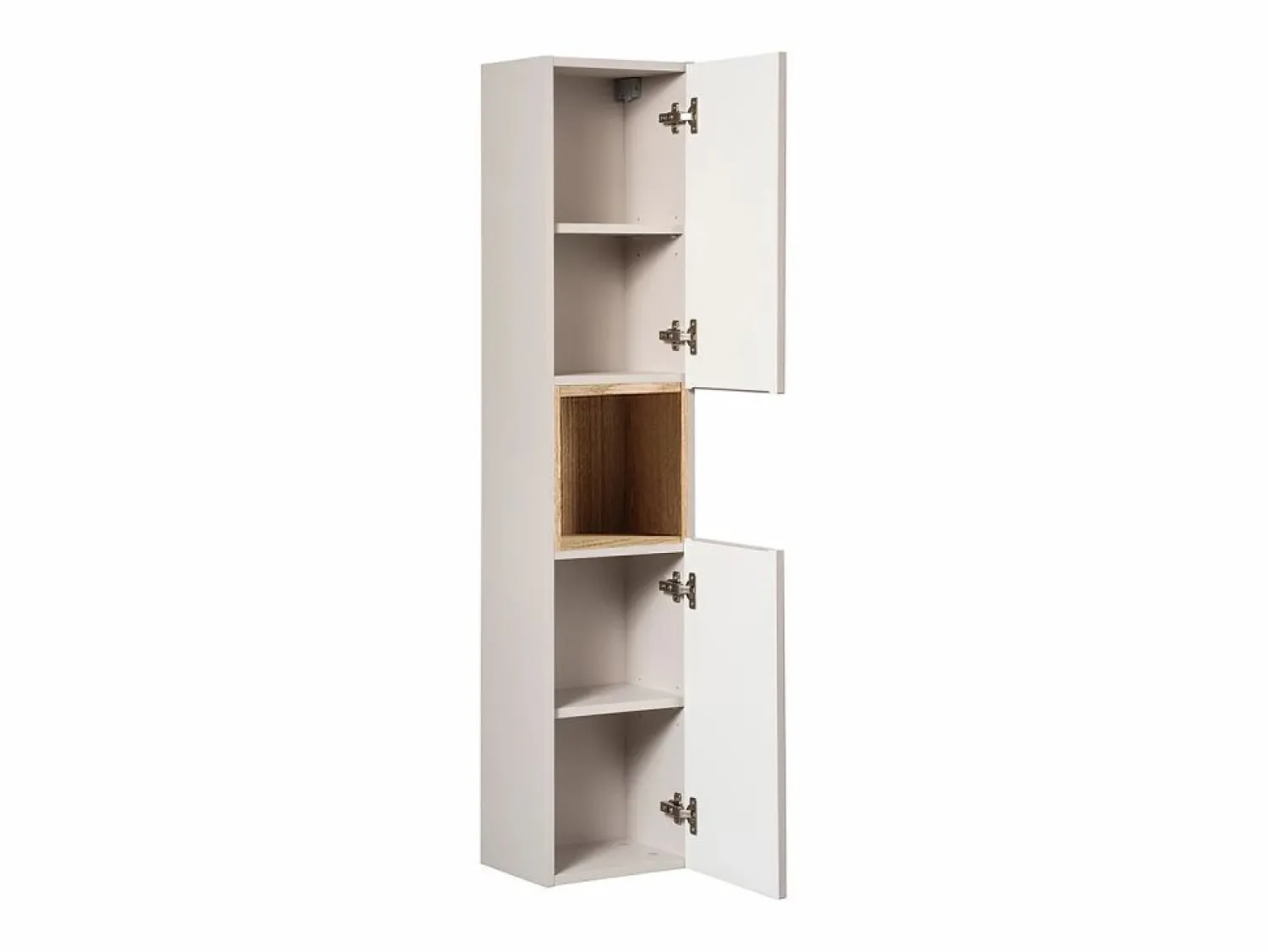Best Petits-Meubles Columna de pared 2 puertas 1 compartimiento Riva Cachemira y Madera Beige