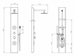 Sale Columna ducha hidromasaje JUBIDA - - 20 x 130 cm Columna De Ducha