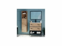 Columna para baño Nadia acabado roble gold, 150 cm(alto) 36,5 cm(ancho) 30 cm(largo) Marru00f3n