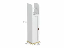 Online Basic Columna portarrollos Siena Kleankin con puerta 80x20x20 cm Blanco