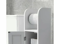 Online Basic Columna portarrollos Siena Kleankin con puerta 80x20x20 cm Blanco