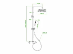 Online Essebagno Columna termostática para bañera y ducha Luisa II 250 oro cepillado Dorado