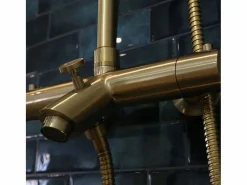 Online Essebagno Columna termostática para bañera y ducha Luisa II 250 oro cepillado Dorado